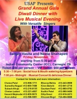 GRAND ANNUAL GALA DIWALI DINNER WITH LIVE MUSICAL EVENING